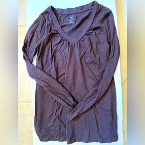 GAP Maternity Shirt small long sleeve dark gray